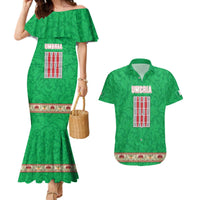 Personalized Italy Umbria Couples Matching Mermaid Dress and Hawaiian Shirt Flag Style LT19