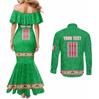 Personalized Italy Umbria Couples Matching Mermaid Dress and Long Sleeve Button Shirt Flag Style LT19