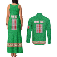 Personalized Italy Umbria Couples Matching Tank Maxi Dress and Long Sleeve Button Shirt Flag Style LT19