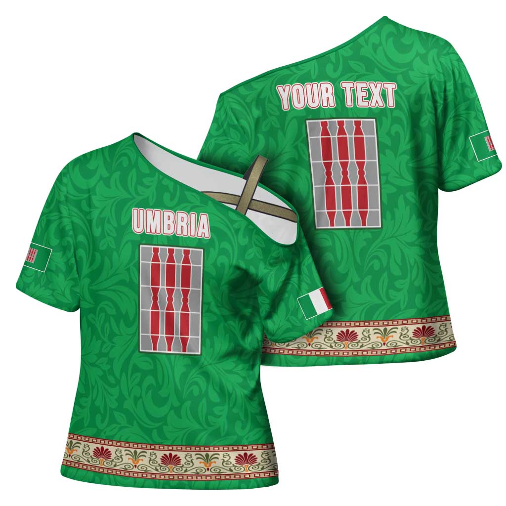 Personalized Italy Umbria Cross Shoulder Shirt Flag Style LT19