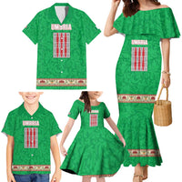 Personalized Italy Umbria Family Matching Mermaid Dress and Hawaiian Shirt Flag Style LT19