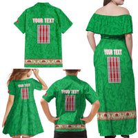 Personalized Italy Umbria Family Matching Off Shoulder Maxi Dress and Hawaiian Shirt Flag Style LT19