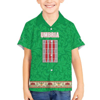Personalized Italy Umbria Family Matching Short Sleeve Bodycon Dress and Hawaiian Shirt Flag Style LT19