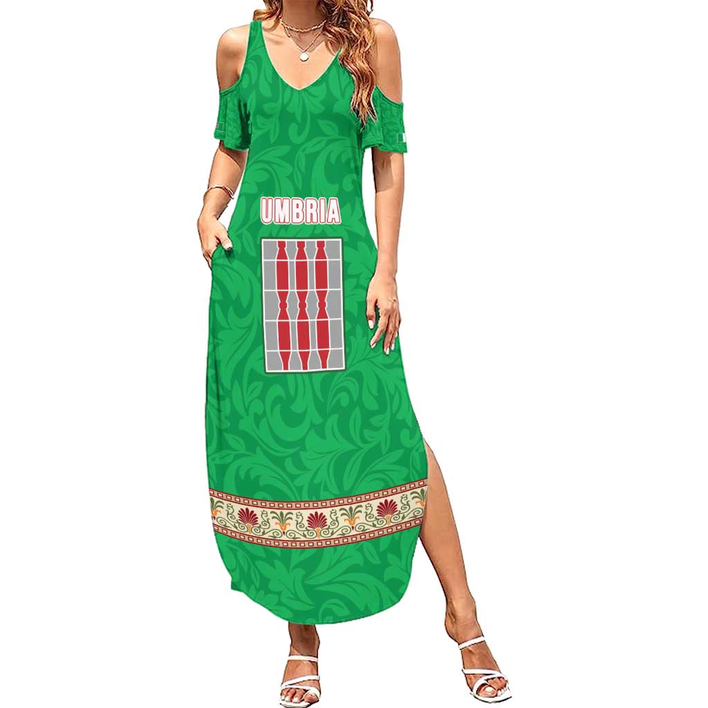 Personalized Italy Umbria Family Matching Summer Maxi Dress and Hawaiian Shirt Flag Style LT19