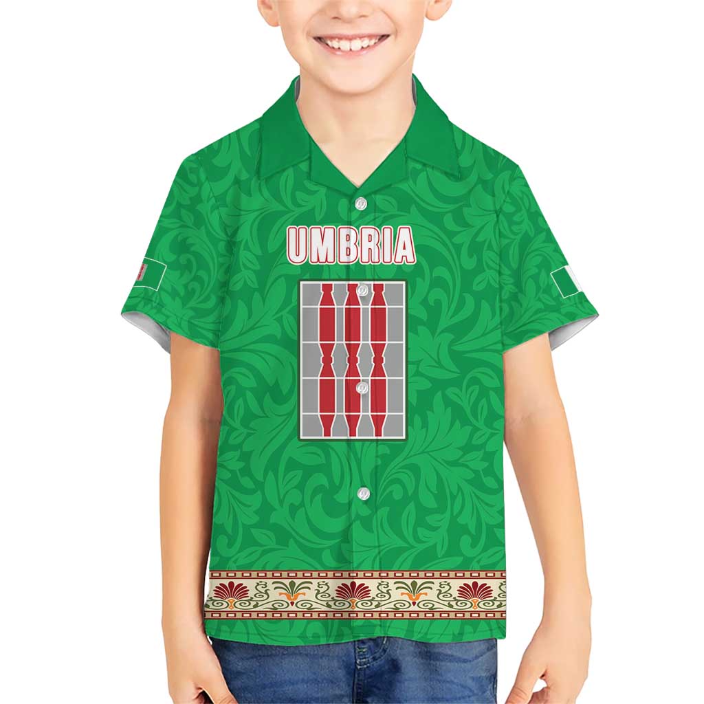 Personalized Italy Umbria Kid Hawaiian Shirt Flag Style LT19