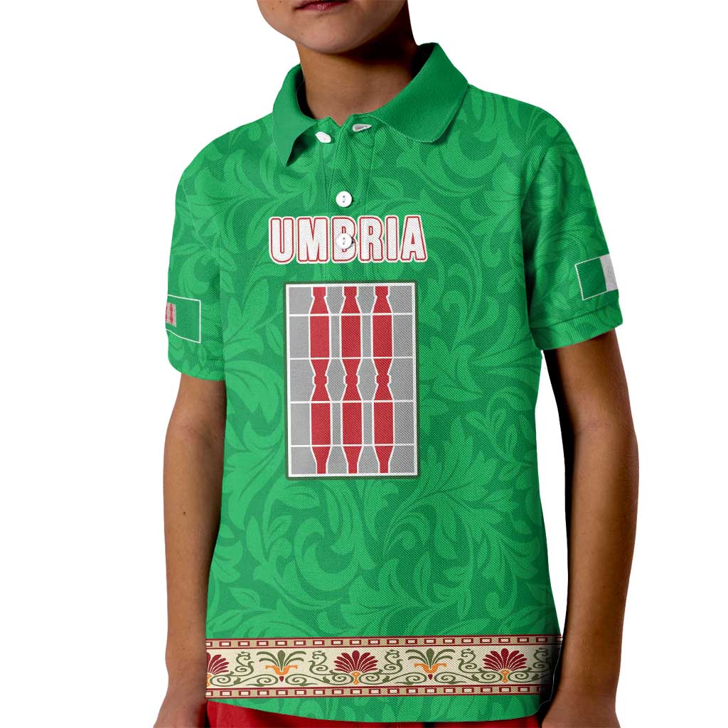 Personalized Italy Umbria Kid Polo Shirt Flag Style LT19