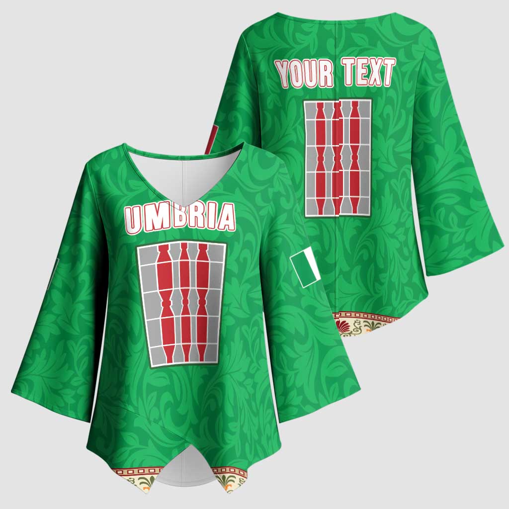 Personalized Italy Umbria Kimono Sleeve Blouse Flag Style LT19