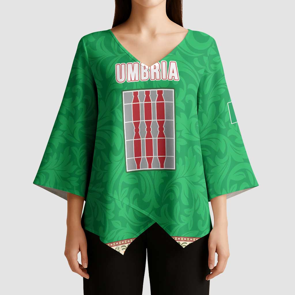 Personalized Italy Umbria Kimono Sleeve Blouse Flag Style LT19