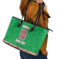 Personalized Italy Umbria Leather Tote Bag Flag Style - Wonder Print Shop