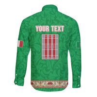 Personalized Italy Umbria Long Sleeve Button Shirt Flag Style LT19