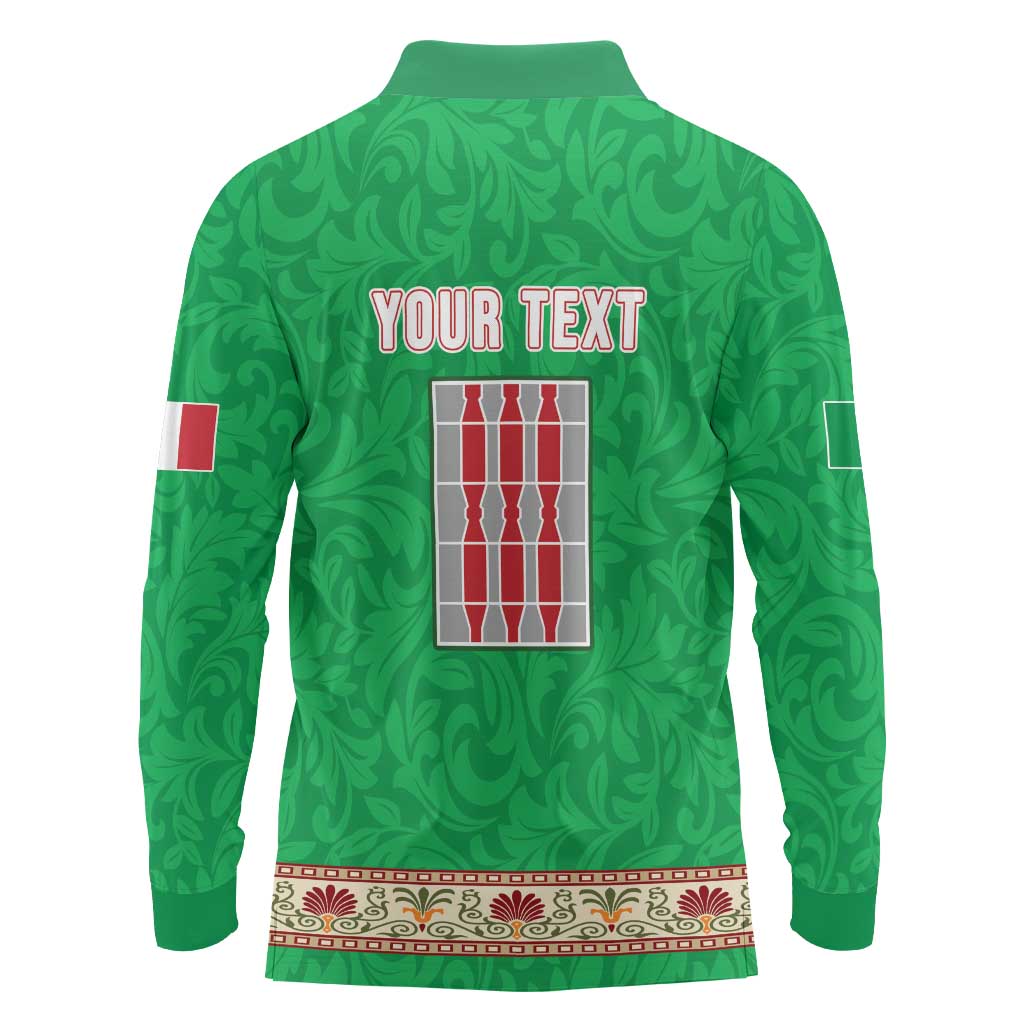 Personalized Italy Umbria Long Sleeve Polo Shirt Flag Style LT19