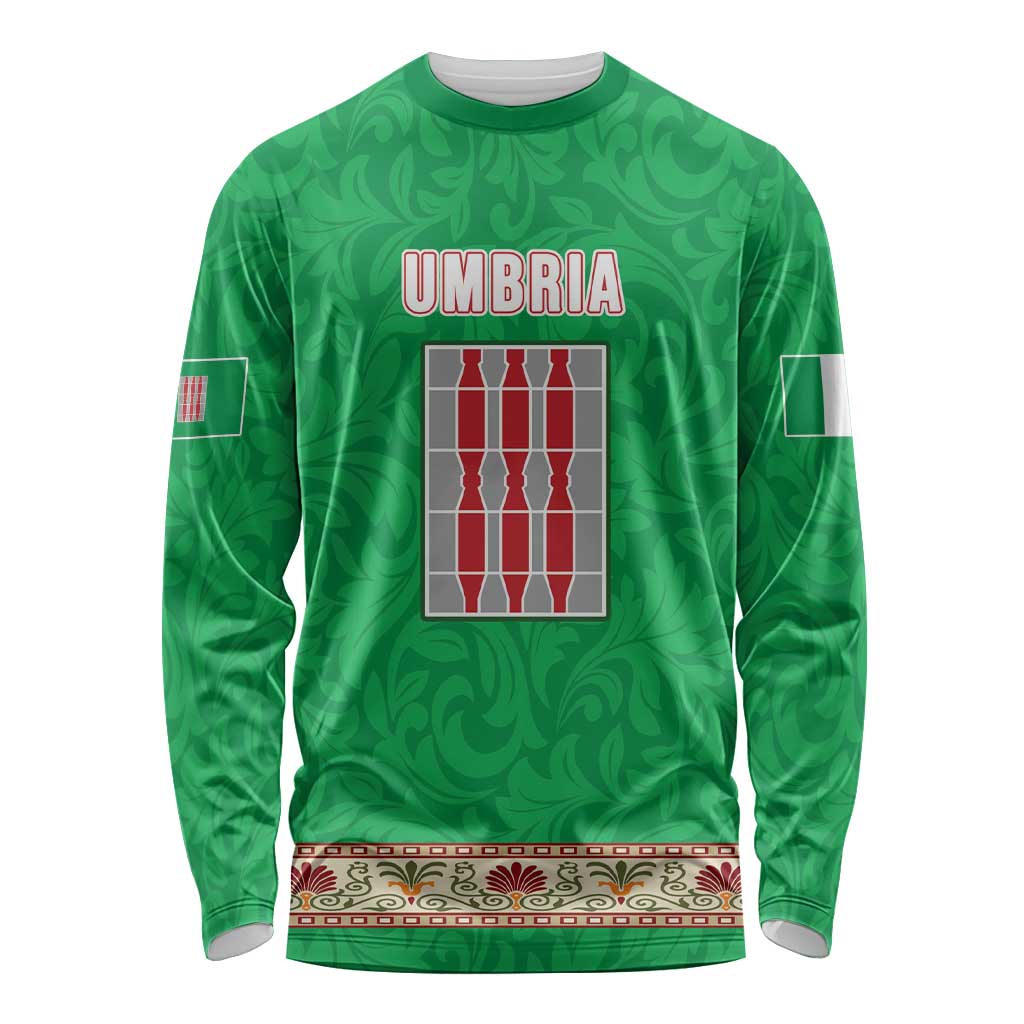 Personalized Italy Umbria Long Sleeve Shirt Flag Style LT19