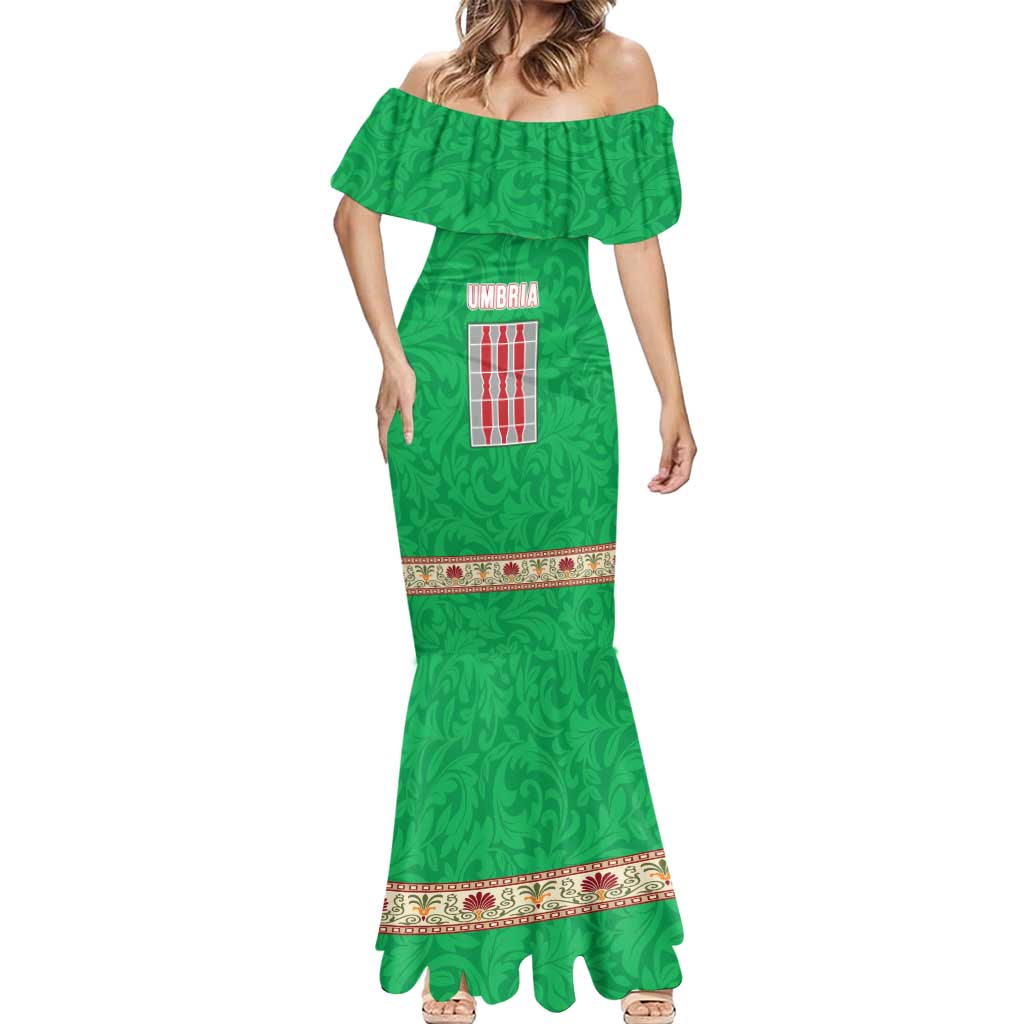 Personalized Italy Umbria Mermaid Dress Flag Style LT19