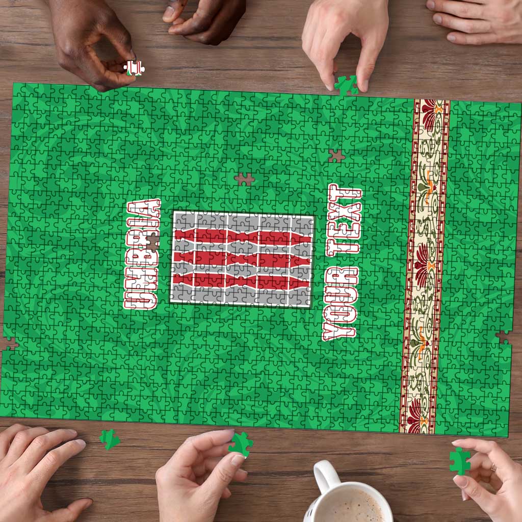 Personalized Italy Umbria Puzzle Flag Style - Wonder Print Shop