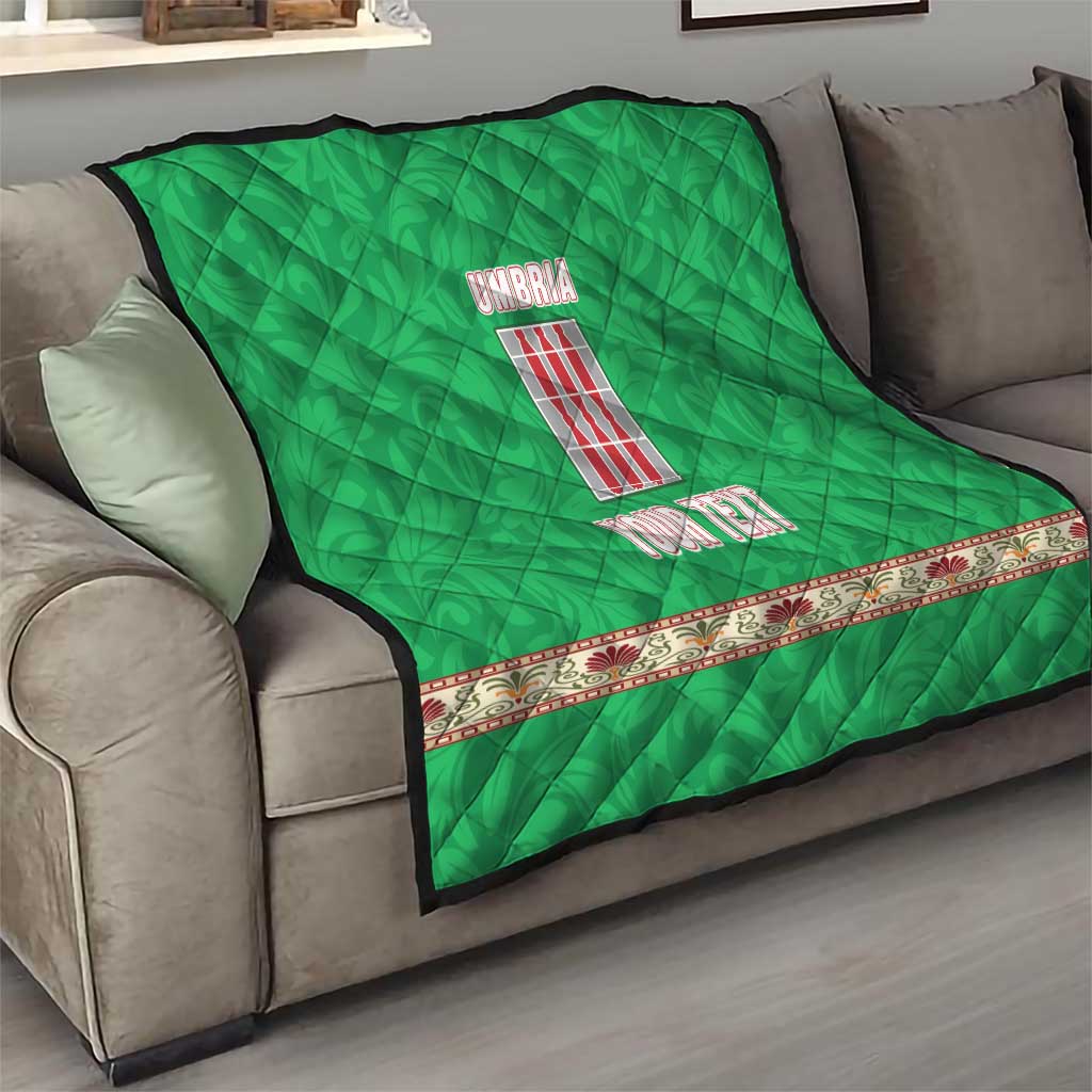 Personalized Italy Umbria Quilt Flag Style - Wonder Print Shop
