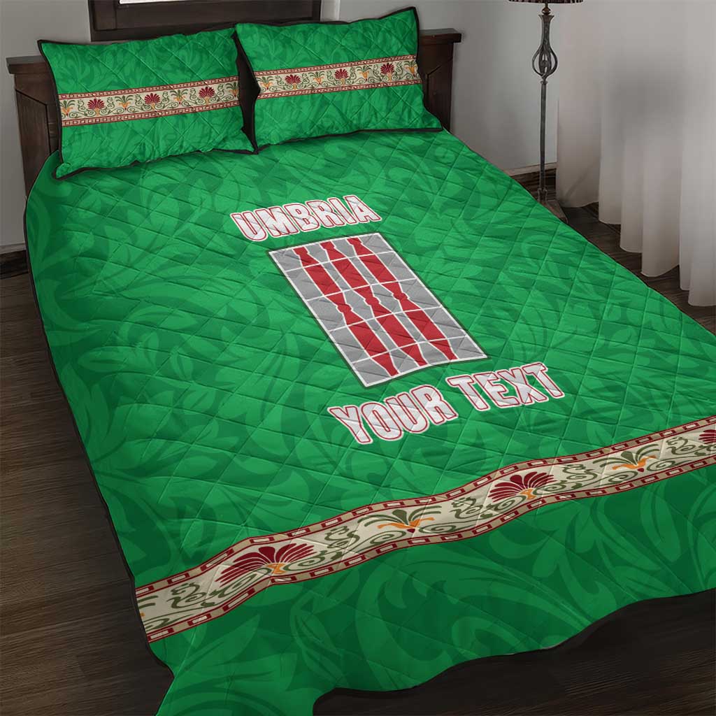 Personalized Italy Umbria Quilt Bed Set Flag Style - Wonder Print Shop