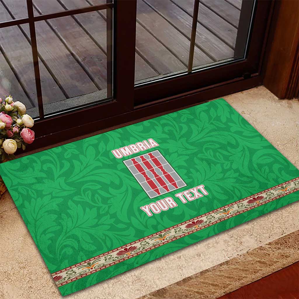 Personalized Italy Umbria Rubber Doormat Flag Style - Wonder Print Shop