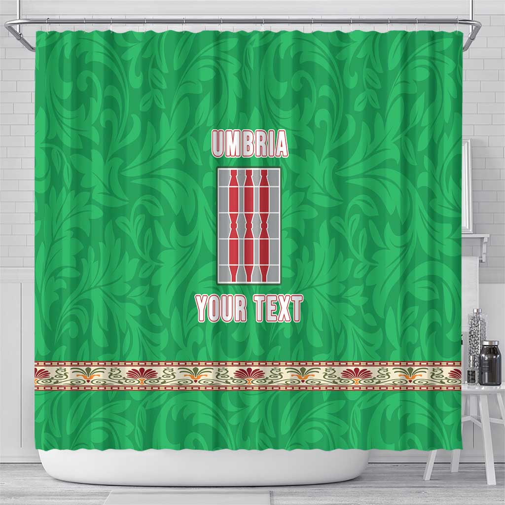 Personalized Italy Umbria Shower Curtain Flag Style - Wonder Print Shop