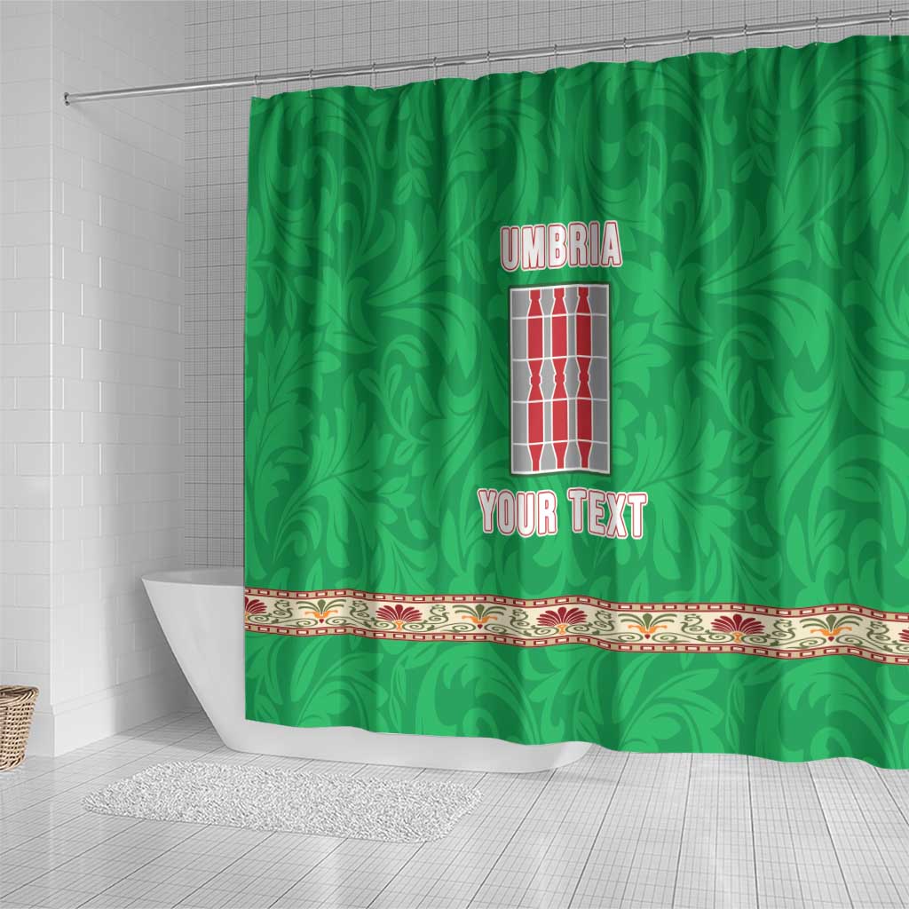 Personalized Italy Umbria Shower Curtain Flag Style - Wonder Print Shop