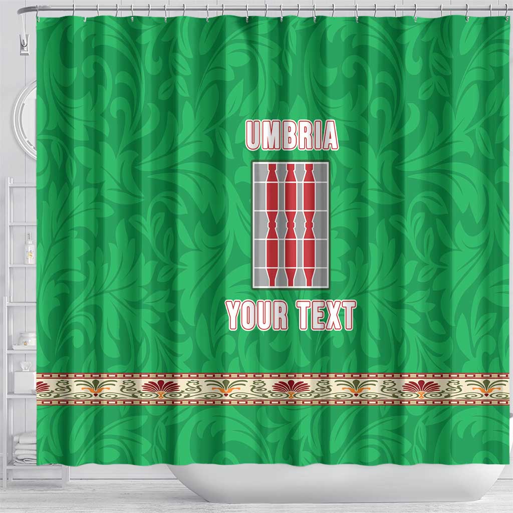 Personalized Italy Umbria Shower Curtain Flag Style - Wonder Print Shop