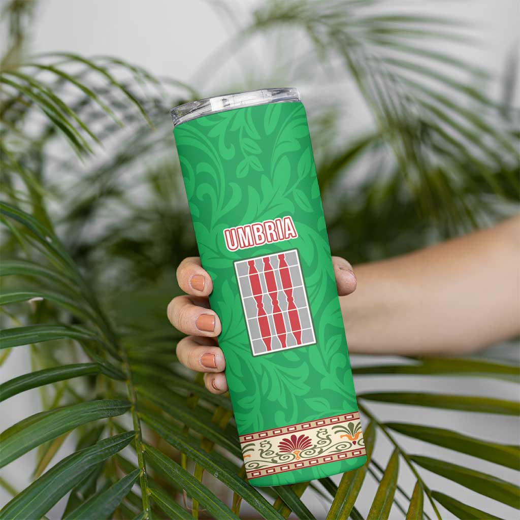 Personalized Italy Umbria Skinny Tumbler Flag Style - Wonder Print Shop
