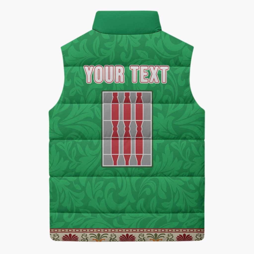 Personalized Italy Umbria Sleeveless Puffer Jacket Flag Style LT19