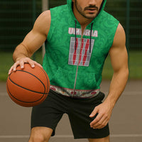 Personalized Italy Umbria Sleeveless Zip Hoodie Flag Style LT19