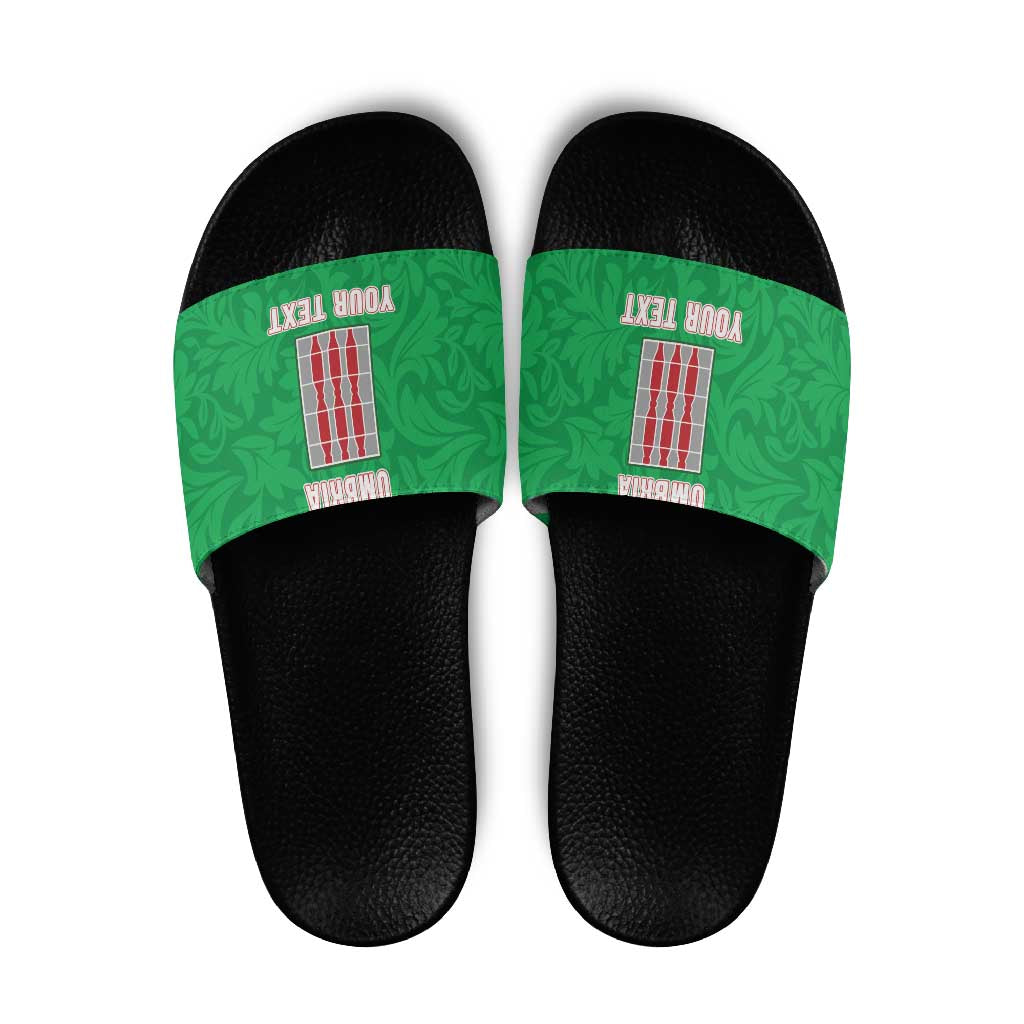 Personalized Italy Umbria Slide Sandals Flag Style - Wonder Print Shop
