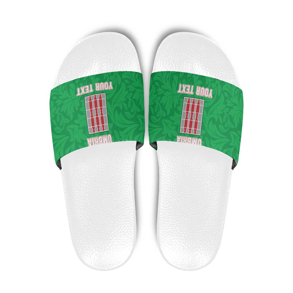 Personalized Italy Umbria Slide Sandals Flag Style - Wonder Print Shop