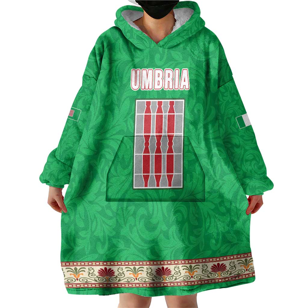 Personalized Italy Umbria Wearable Blanket Hoodie Flag Style LT19