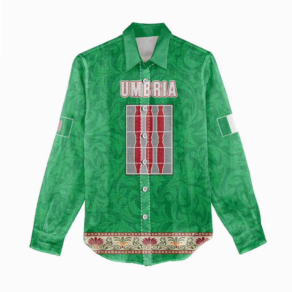 Personalized Italy Umbria Women Casual Shirt Flag Style LT19
