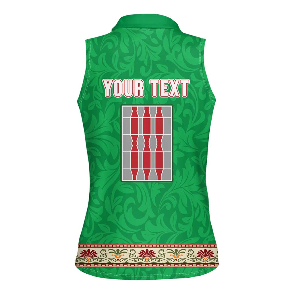 Personalized Italy Umbria Women Sleeveless Polo Shirt Flag Style LT19