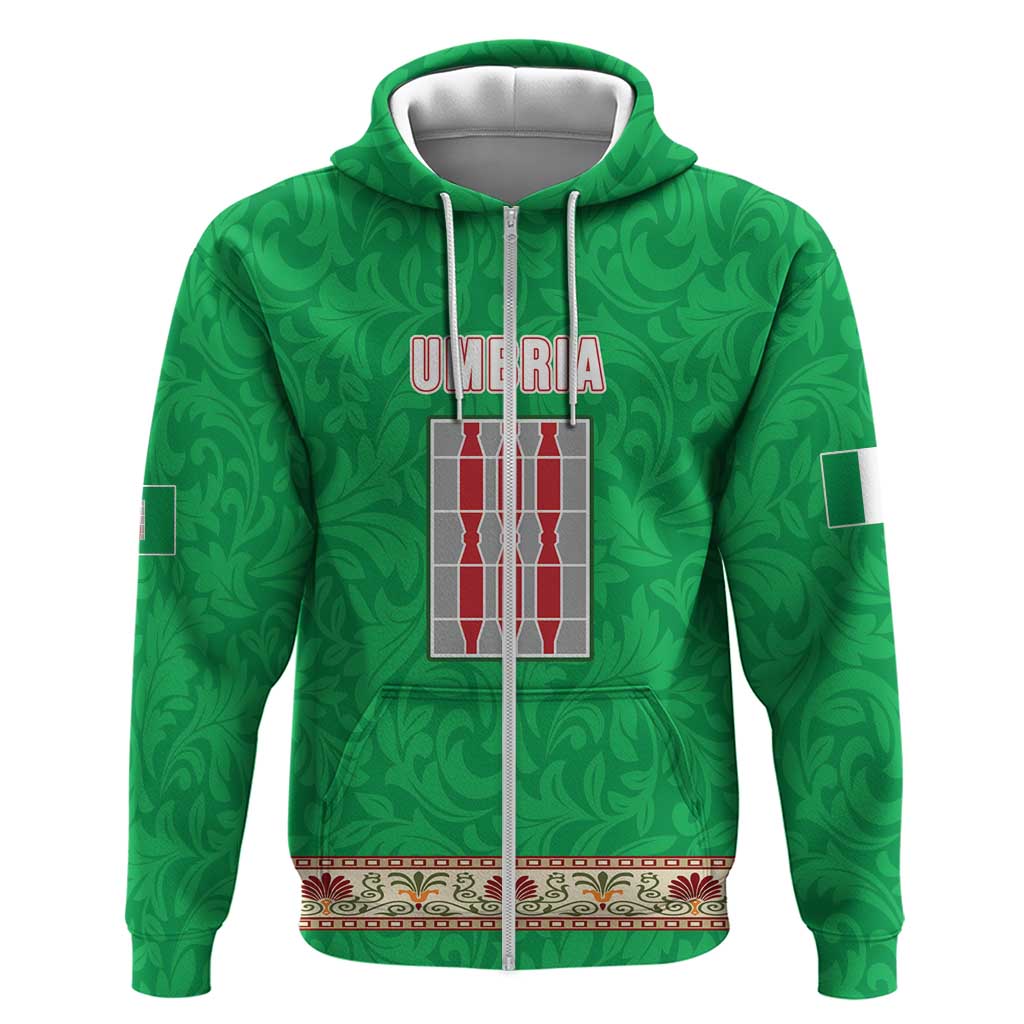 Personalized Italy Umbria Zip Hoodie Flag Style LT19