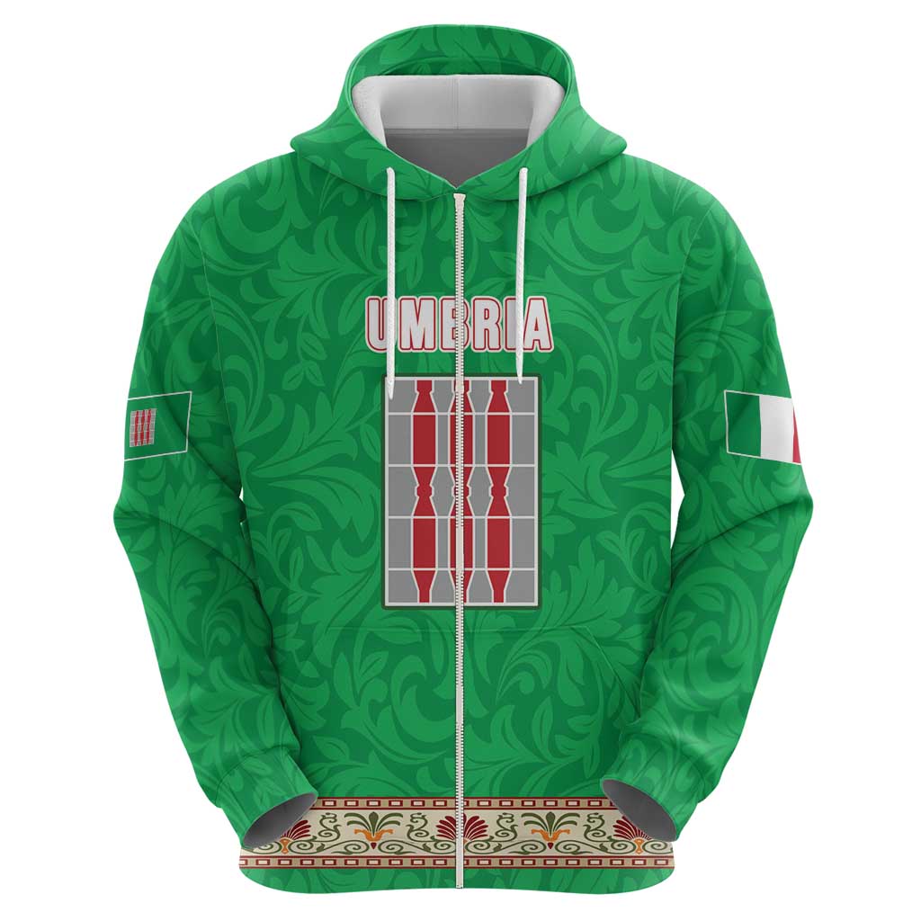 Personalized Italy Umbria Zip Hoodie Flag Style LT19