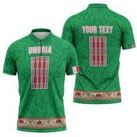 Personalized Italy Umbria Zipper Polo Shirt Flag Style LT19
