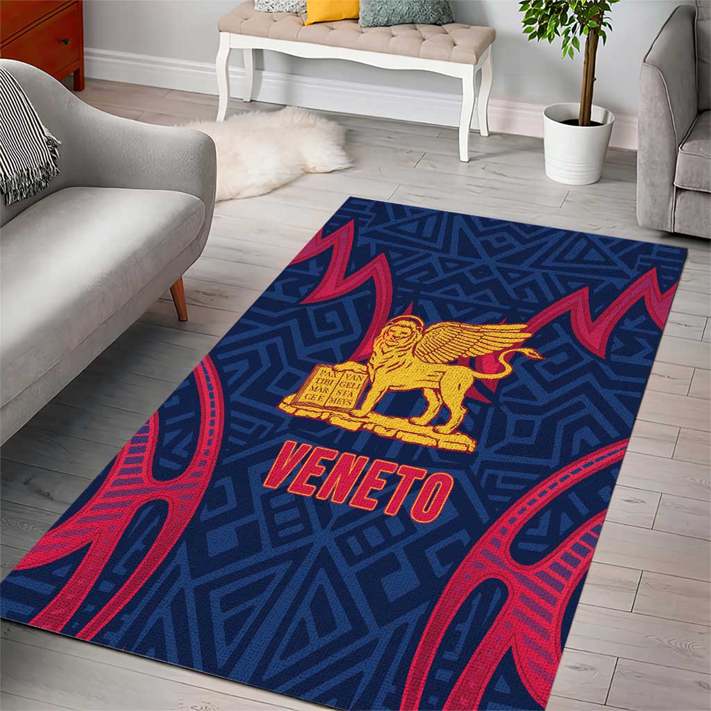 Italy Veneto Area Rug Emblem With Flag Style - Wonder Print Shop