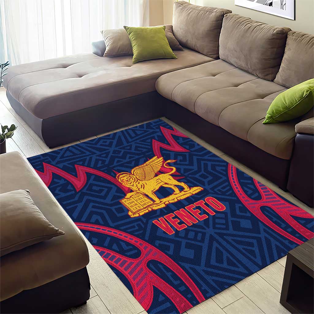 Italy Veneto Area Rug Emblem With Flag Style - Wonder Print Shop