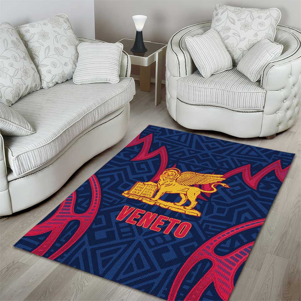 Italy Veneto Area Rug Emblem With Flag Style - Wonder Print Shop