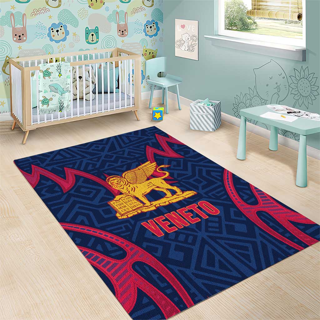 Italy Veneto Area Rug Emblem With Flag Style - Wonder Print Shop
