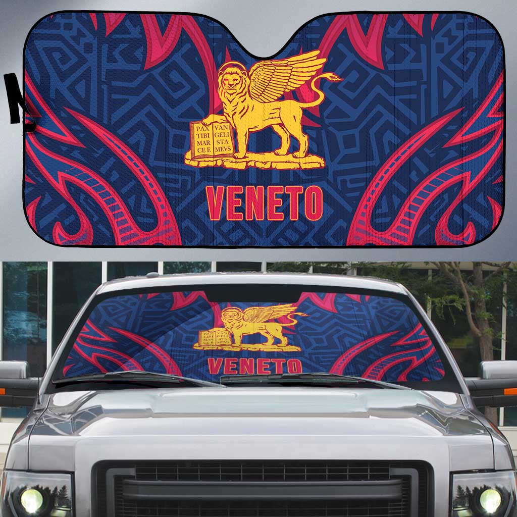 Italy Veneto Auto Sun Shade Emblem With Flag Style - Wonder Print Shop