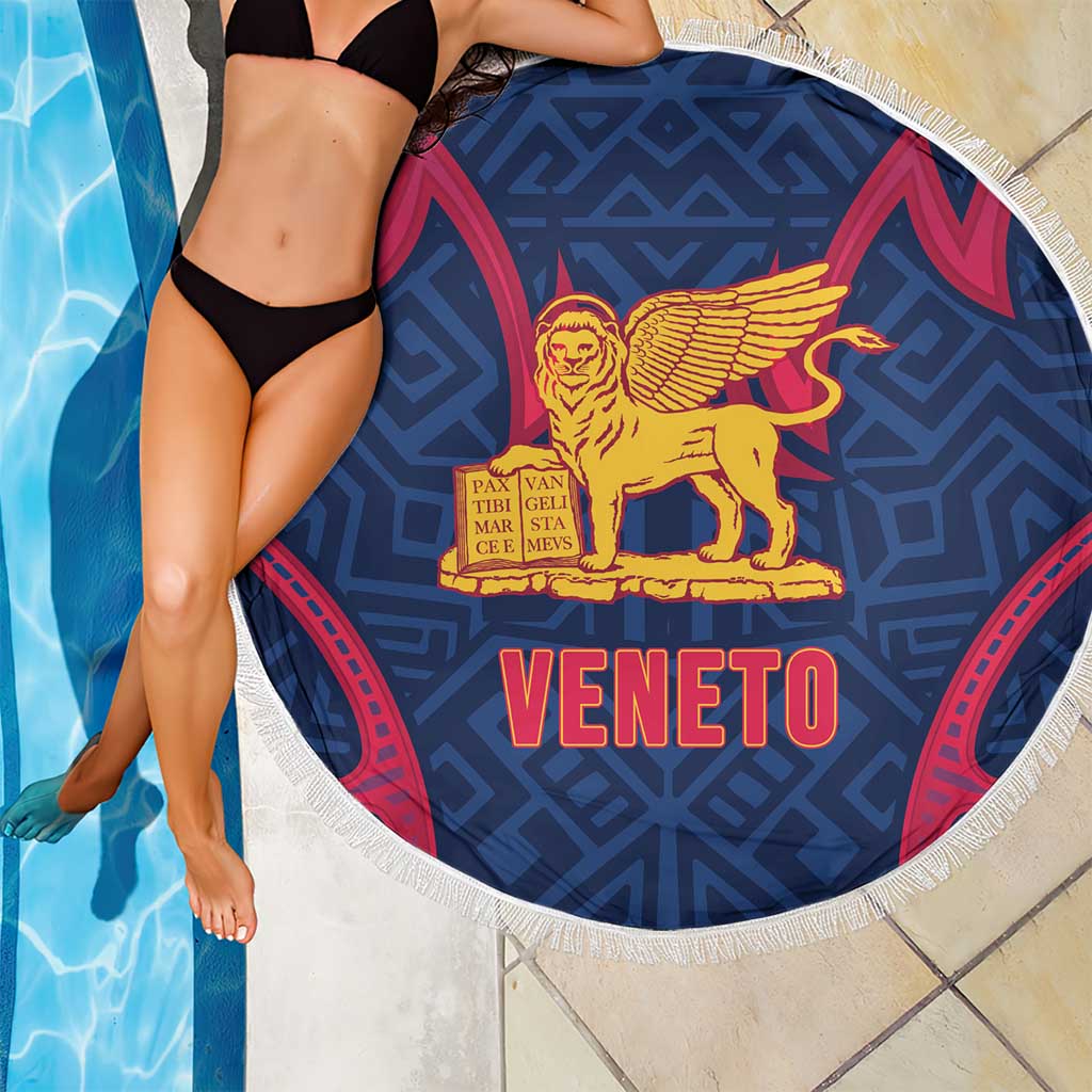 Italy Veneto Beach Blanket Emblem With Flag Style - Wonder Print Shop