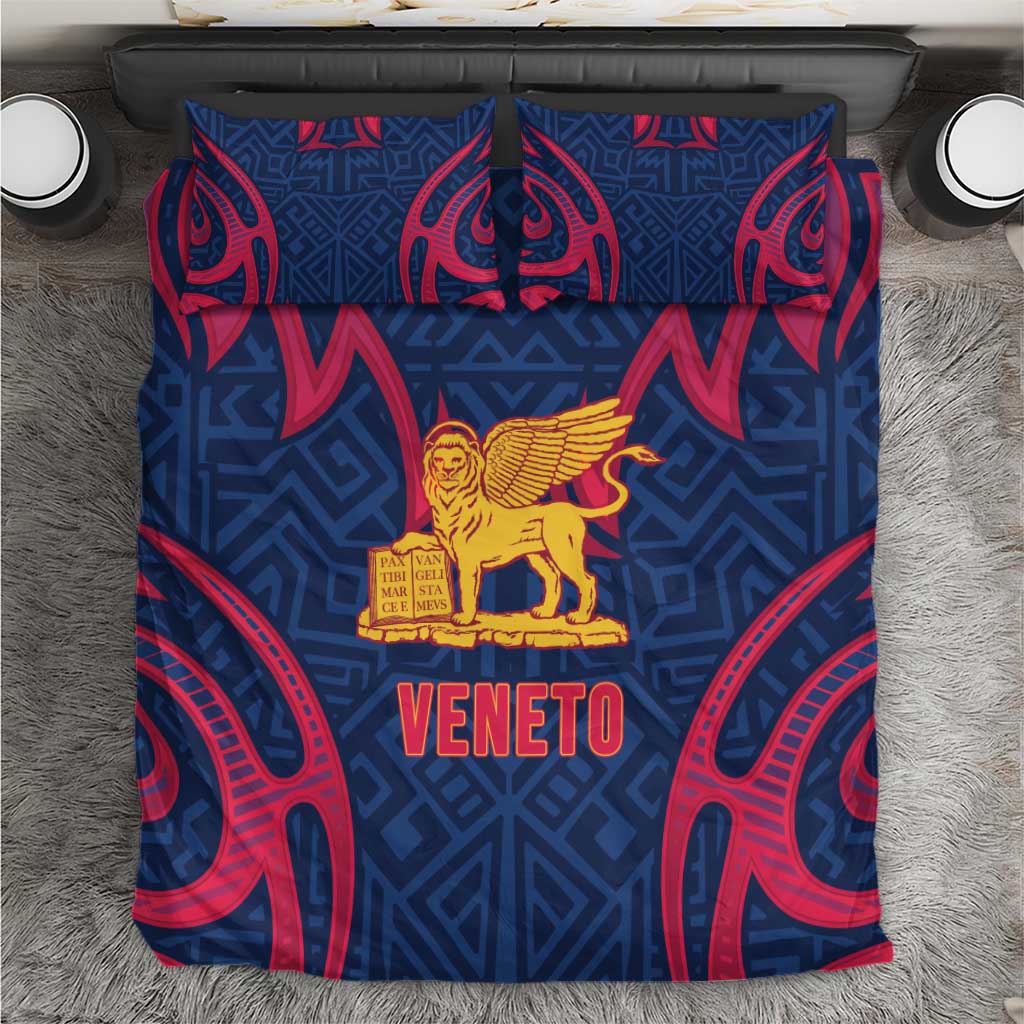 Italy Veneto Bedding Set Emblem With Flag Style - Wonder Print Shop