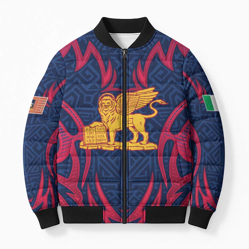 Italy Veneto Bomber Puffer Jacket Emblem With Flag Style LT19