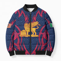 Italy Veneto Bomber Puffer Jacket Emblem With Flag Style LT19