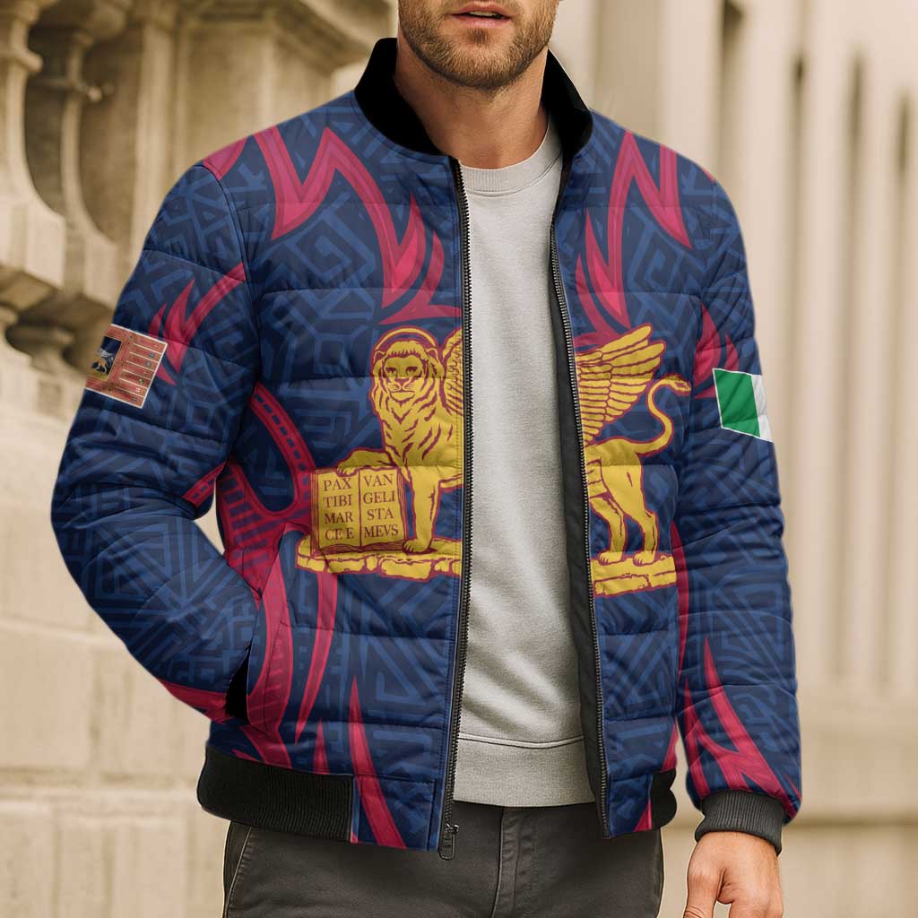 Italy Veneto Bomber Puffer Jacket Emblem With Flag Style LT19