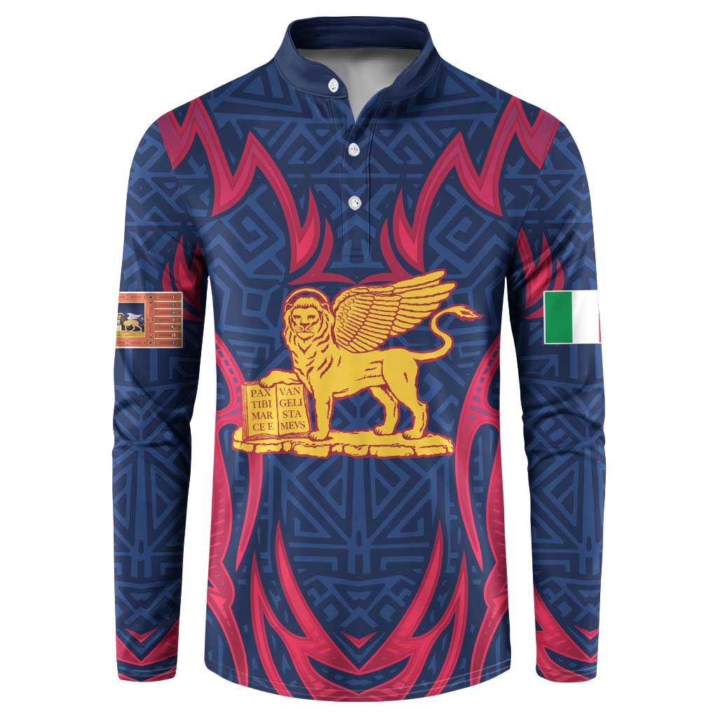 Italy Veneto Button Sweatshirt Emblem With Flag Style LT19