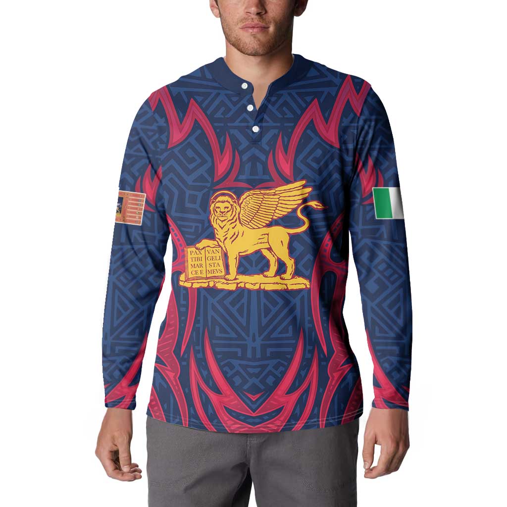 Italy Veneto Button Sweatshirt Emblem With Flag Style LT19