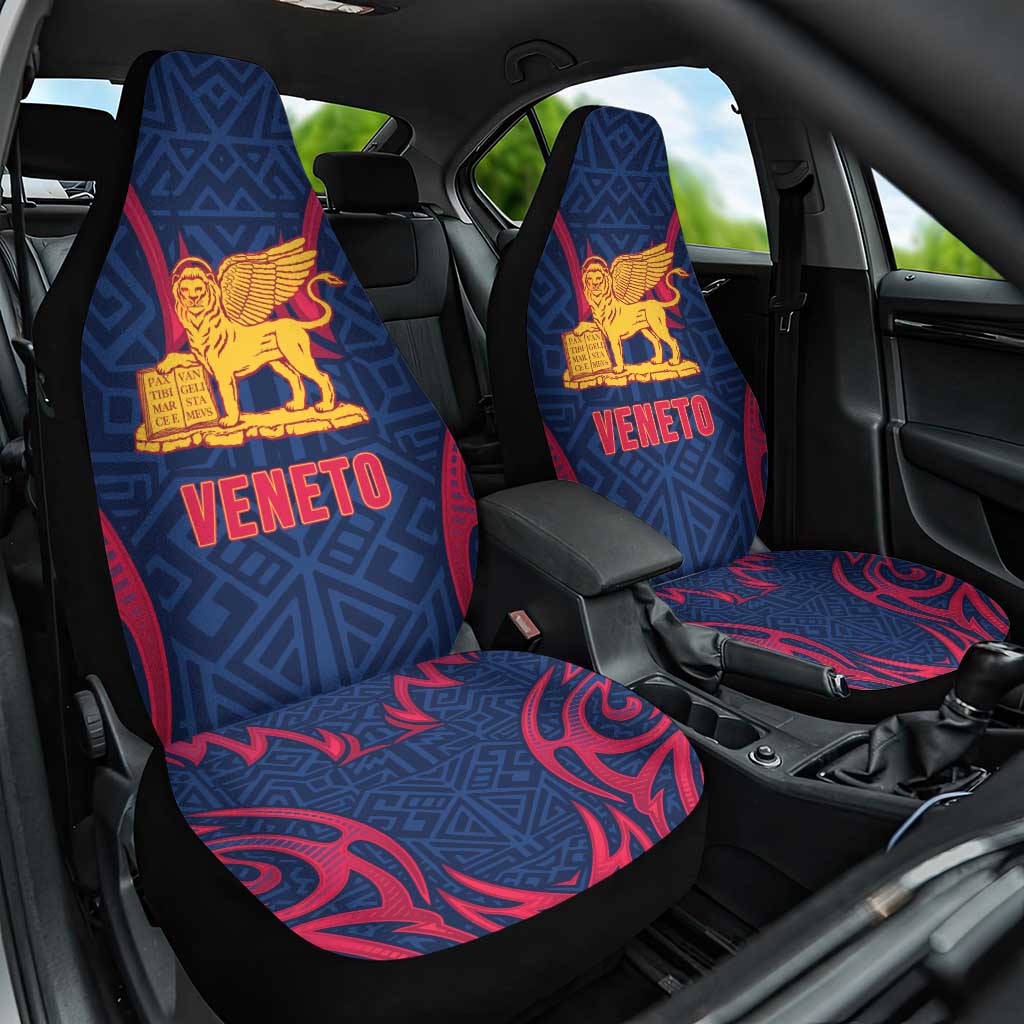 Italy Veneto Car Seat Cover Emblem With Flag Style - Wonder Print Shop