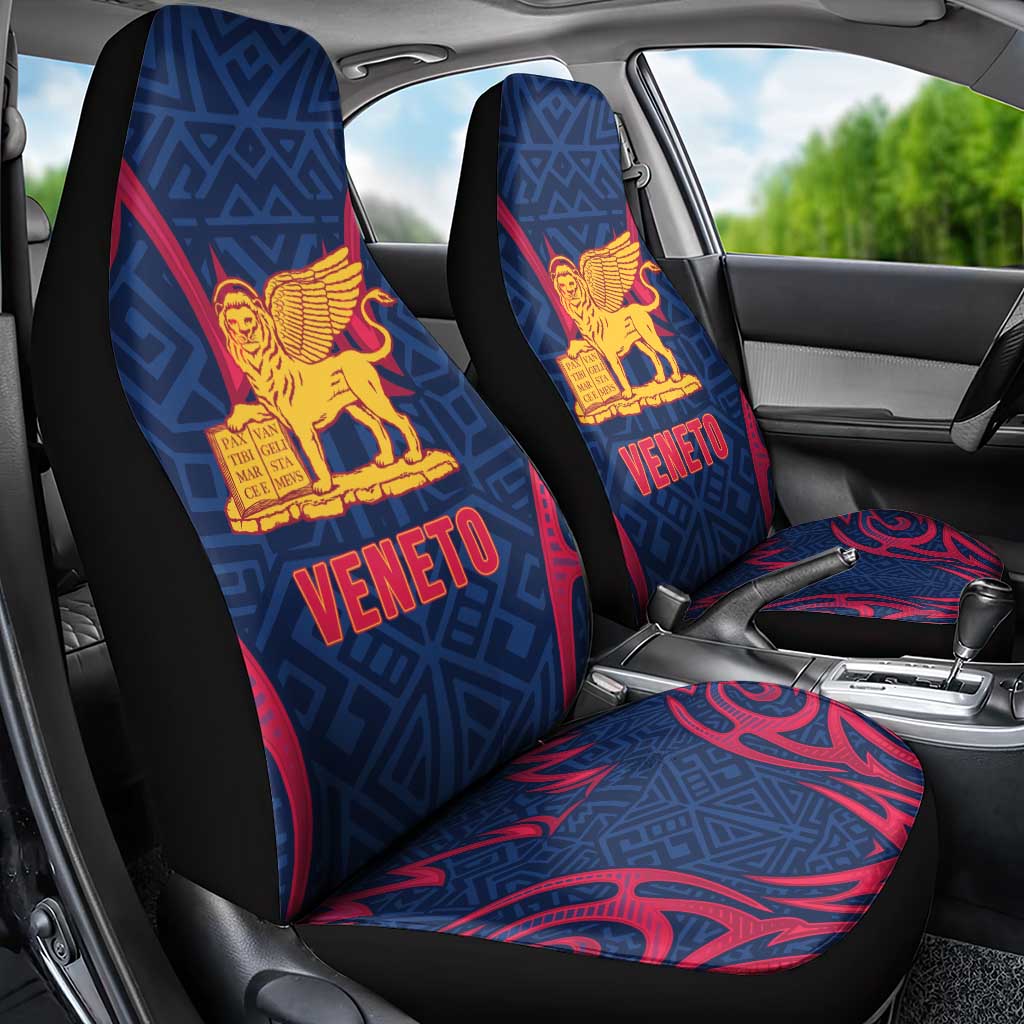 Italy Veneto Car Seat Cover Emblem With Flag Style - Wonder Print Shop