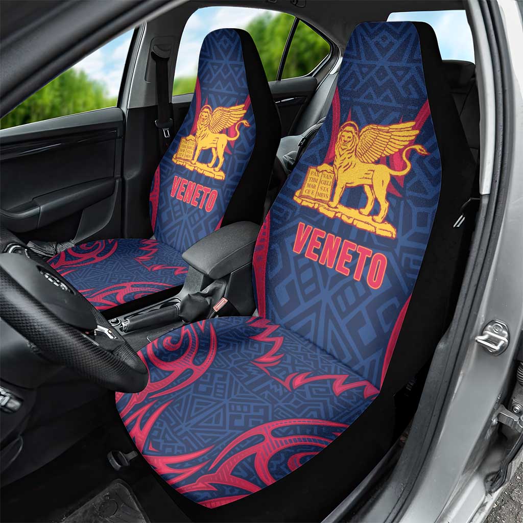 Italy Veneto Car Seat Cover Emblem With Flag Style - Wonder Print Shop